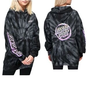 Santa Cruz Throwdown Dot Spider Black Hoodie, Small, Skateboard, Streetwear